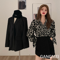BAO WEN shirt female design sense niche autumn and winter wear retro port flavor wild new 2021 long sleeve shirt