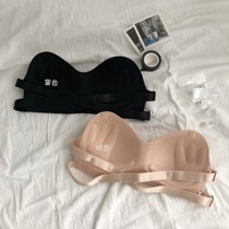 Underwear women without steel ring small chest gathered back cross back beautiful back 2021 New Girl seamless glossy bra bra