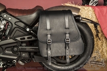Hand-made custom plant blend cowhide waterproof large edge bag Indian Scout side bag King-size tail box side bag