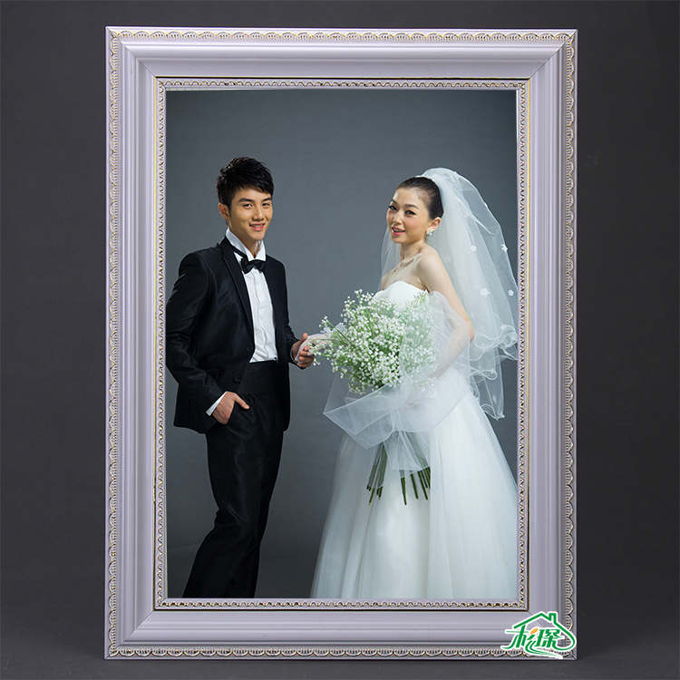 【杉琛家居官网】工厂直销16寸20寸24寸创意婚纱艺术照片框精品十字绣
