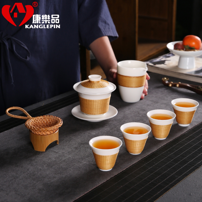 Recreational products bamboo states porcelain tea set porcelain body bamboo has tureen fair keller kung fu tea tea tea cups