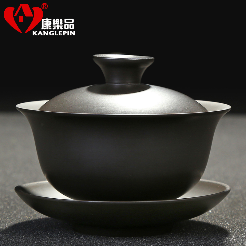 Recreational product ore purple black mud household tureen kung fu tea set to ceramic tea bowl accessories for big cups