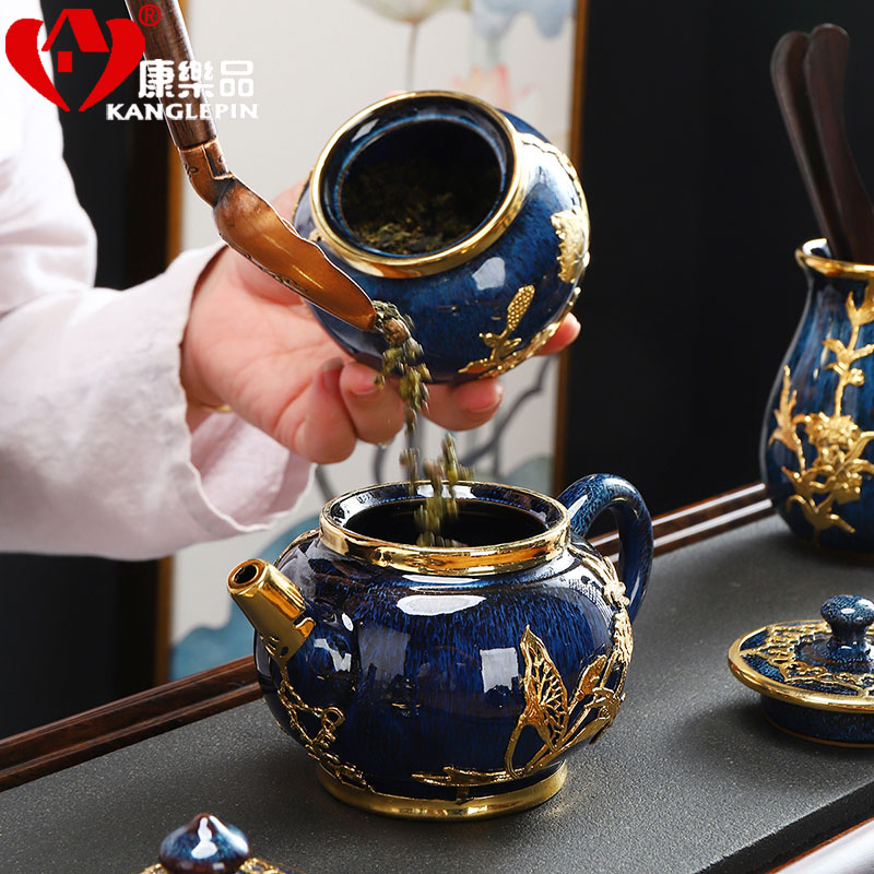 Recreational product an inset jades of jingdezhen ceramic tea pot small mini portable wake POTS sealed tank