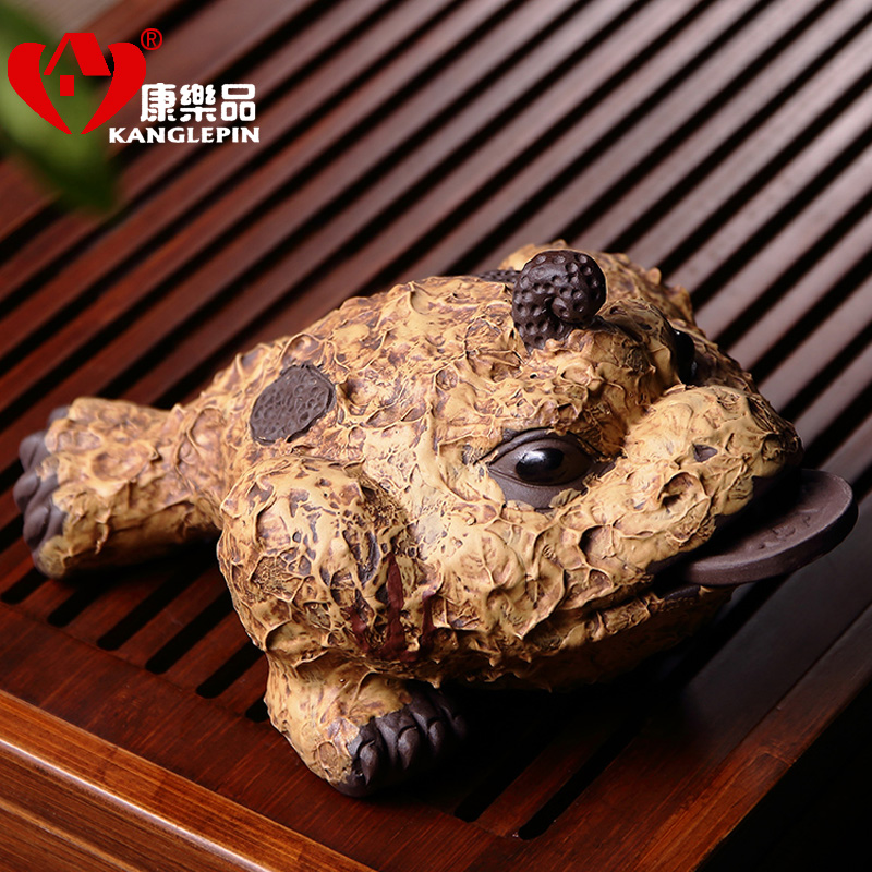 Recreation purple sand tea pet tea table spittor king its furnishing articles yixing boutique process ten thousand bark spittor Pi