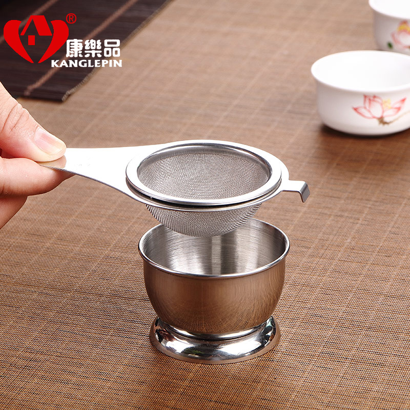 Recreational product stainless steel) filter transparent glass tea bucket tea accessories set filter ceramic tea filter base