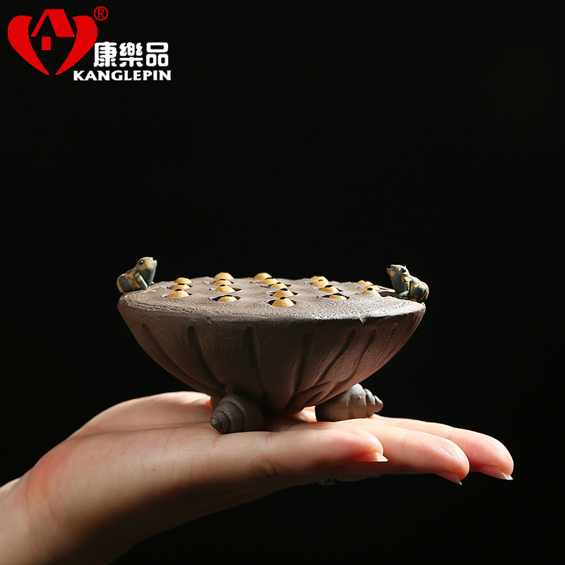 Recreation yixing purple sand tea from pet two green Eva water lotus tea pet furnishing articles kung fu tea set creative play