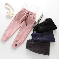 (Chong Golden Crown Special Sale)(100-140) Winter mens and womens baby velvet knitted trousers (3 colors)