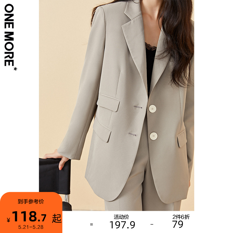 ONE MORE2021 Autumn Winter New Fried Street Loose Suit Jacket Women Professional West Suit Suit Han Edition Tide 