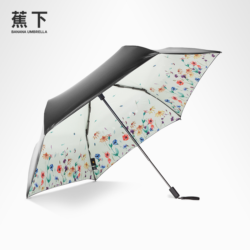 Banana Umbrella蕉下小黑伞MOMA黑胶防晒女折叠太阳伞晴雨伞折叠产品展示图1