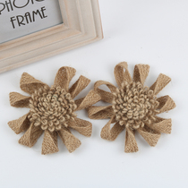 Handmade diy kindergarten decoration burlap braid flower burlap flower mori wedding theme decoration flower