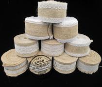 DIY material accessories Christmas craft linen roll lace linen fabric decoration lace linen webbing