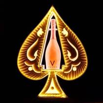 Bar nightclub KTV luminous wine holder laser remote control creative xo wine rack tray wine wine Champagne King base