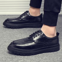 Casual Leather Shoes Mens Summer Breathable Inn Wind Soft Bottom Soft face Small leather shoes Mens Korean version 100 hitch Mens shoes