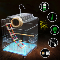 Parrot bird cage large stainless steel color tiger skin Starling brother Xuanfeng peony thrush parrot breeding Big Bird Cage