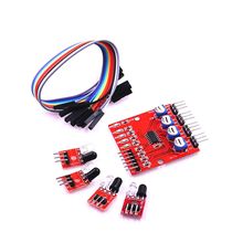 4-way infrared tracing module patrol module obstacle avoidance trolley robot sensor