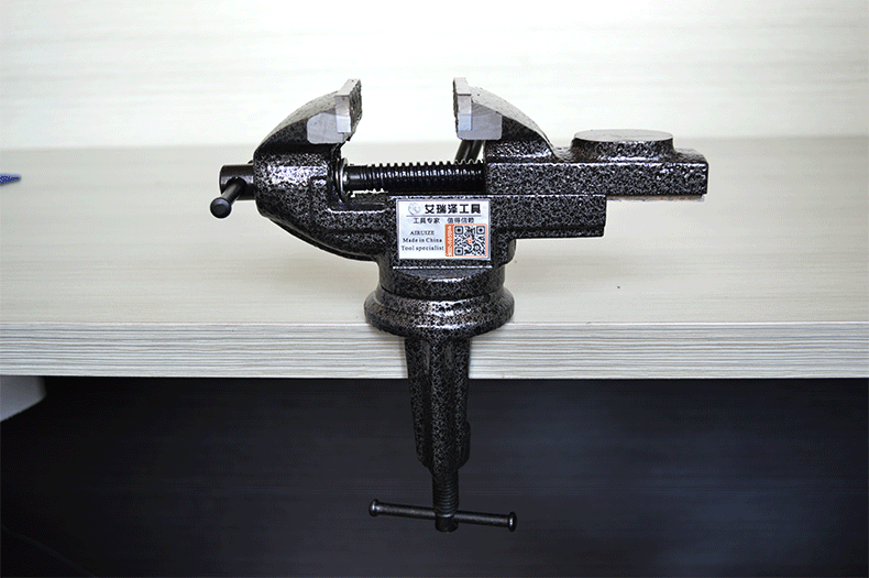 艾瑞泽重型小型迷你台虎钳小台钳桌虎钳平口钳万向桌钳小虎台钳子