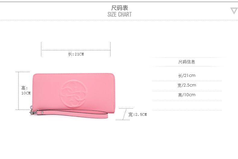 gucci錢包logo位置 GUESS 20夏女式浮雕LOGO拉鏈手拎長款錢包-VY620246 gucci包logo