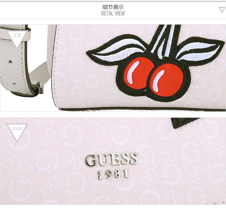 愛馬仕鉑金包logo高清 GUESS 20夏女式印花刺繡金屬LOGO手提單肩包-SV667020 愛馬仕鉑金包包