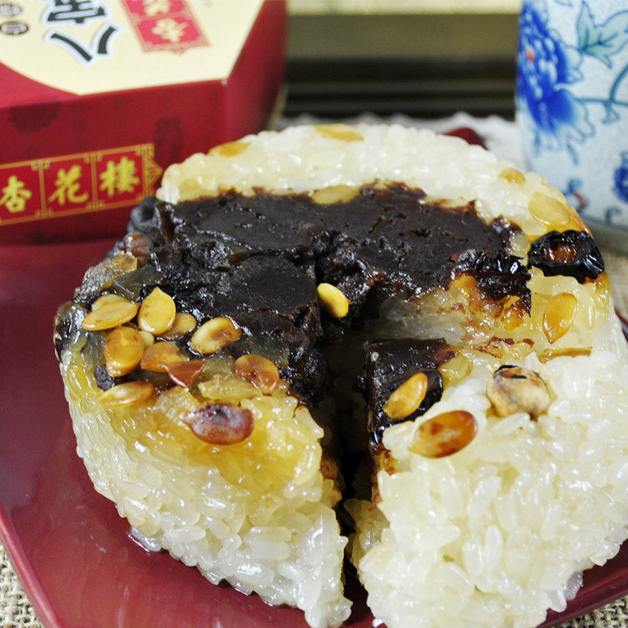 6个包邮 上海杏花楼白糯米豆沙八宝饭盒装300g年货方便糯米饭松糕