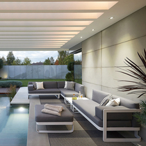 Nordic Outdoor Aluminum Alloy Sofa Combo Outdoor Garden Casual Iron Art Three Sets Hotel Villa Light Lavish Furniture