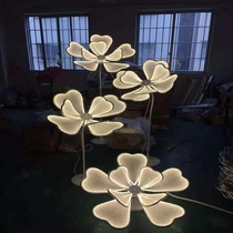 New wedding props luminous peony flowers LED lights lead the way to the wedding scene catwalk lead the stage layout