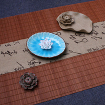 Creative ceramic aromatherapy stove Incense burner incense insert incense seat line incense burner Room household lotus sandalwood box tray incense stove