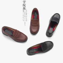 Catch up with the old cowhide uniform shoes jk college style cos Japanese low-heeled middle-heeled womens single shoes leather womens shoes student 021