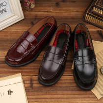 Japanese orthodox student cedar jk uniform shoes brown Japanese college style cos flat heel performance shoes small leather shoes 0203