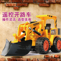 Large remote control snow shovel open road car forklift hook machine Electric remote control car engineering car childrens stall toy gift