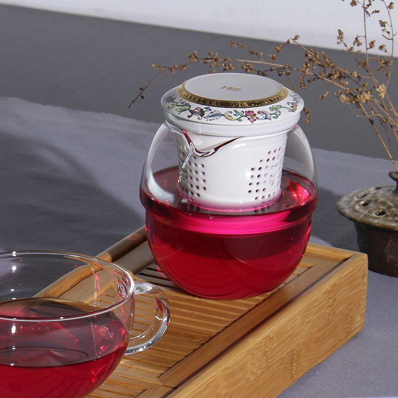 A garden international travel tea set of ceramic glass creative teapot tea set gift of A complete set of tea cups