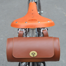Retro bicycle dead fly road car tail bag cylindrical bag saddle bag bag kit mobile phone bag pu leather car bag