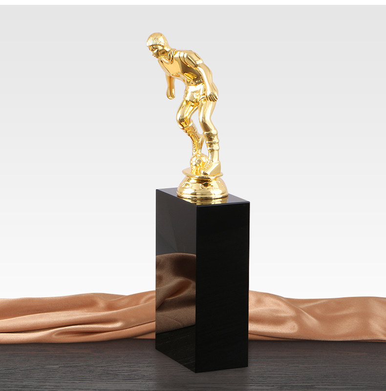 金靴奖足球比赛活动颁奖奖品礼品 球类赛事纪念品 金属水晶奖杯