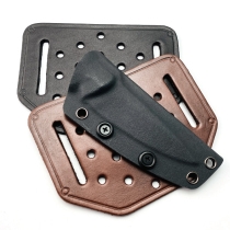 Knife sheath DIY vegetable tanned leather cowhide multi-functional back plate hanging plate Straight knife hanging buckle carrying system K sheath matching