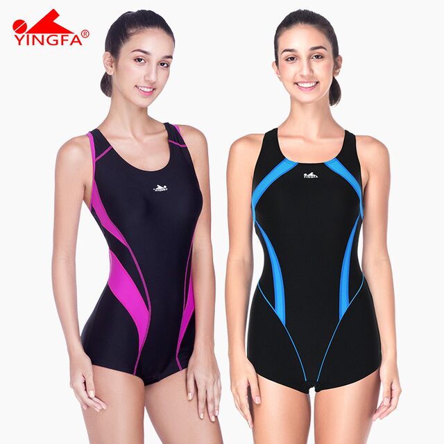 Yingfa professional swimsuit women's one-piece flat-angle slimming belly-cover high-end sexy swimsuit spring hot large size