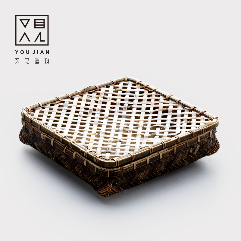 And creation of puer tea woven baskets of breathable bamboo basket to wake bamboo basket pu - erh tea box receive a box storage receive tea basket