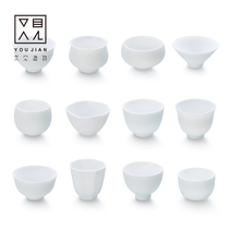 See also the creation of white porcelain teacup Ceramic master cup Single handmade household Kung Fu tea set Tea cup