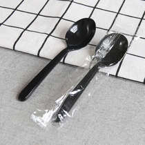 Disposable plastic spoon Taro Round Spoon Takeaway Packaging Spoon Sweet Spoons Congee Spoon Soup Spoon Independent Packaging Long Handle Round Spoon