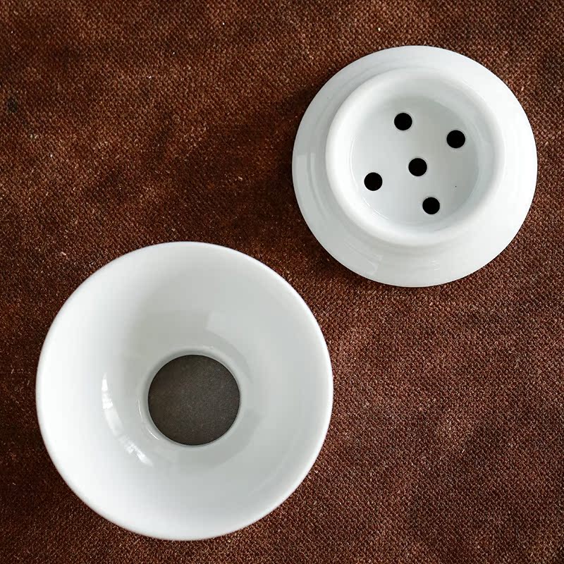 Su ceramic fair household white porcelain cup) kung fu tea accessories ceramic tea is tea sea