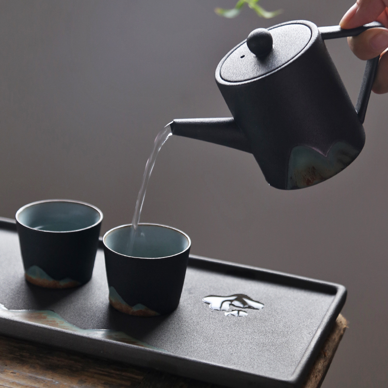 Su ceramic Japanese coarse pottery tea sets household kung fu tea set small home office of a complete set of gift set
