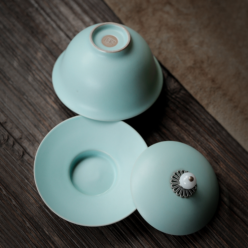 Su ceramic ceramic cups to open the slice your up tureen kung fu bowl to raise three tea bowl of tea