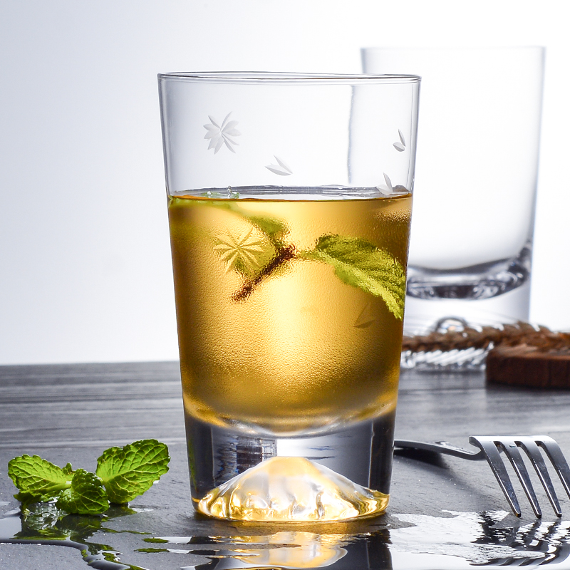 high-value glass water cup home juice cup creative net red cold drink drink cup japanese whiskey glass