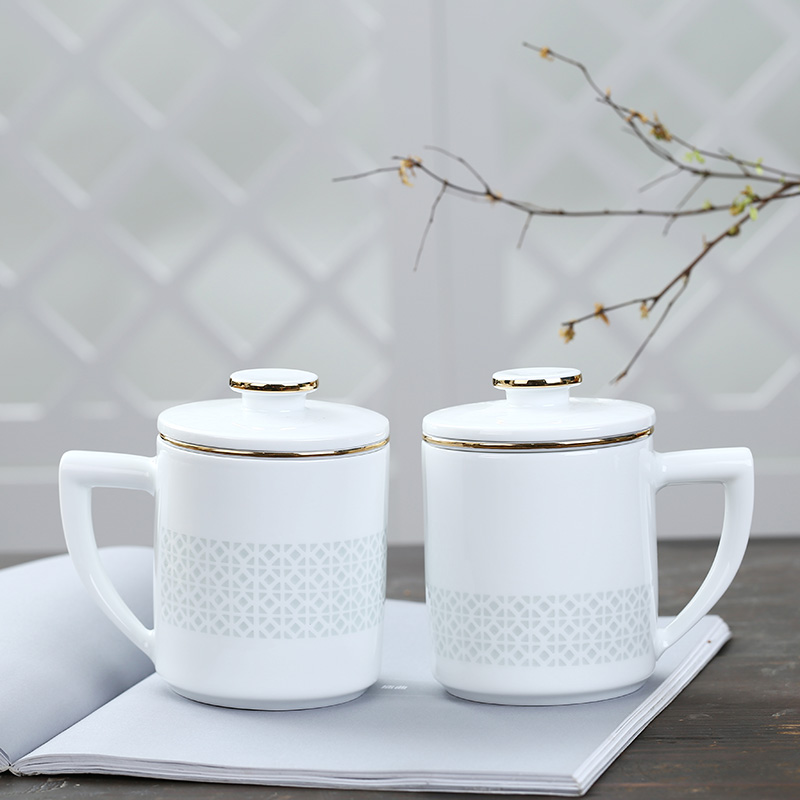 Jingdezhen separation and exquisite ceramic tea cup tea cups with cover filter cup tea home office cup gift