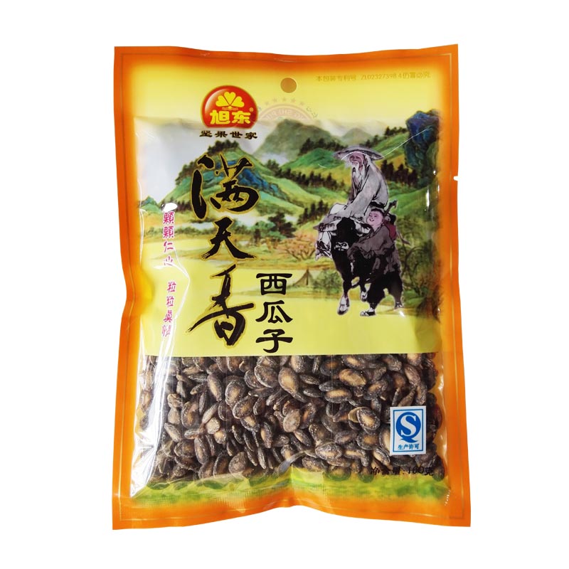 旭东袋装满天香西瓜子160g*3椒盐味满口香小而香休闲零食坚果炒货产品展示图5