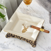 Retro European-style cigar ashtray creative household living room coffee table decoration ornaments personality trend ins style fashion