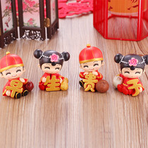 Newlywed wedding gift creative and practical send wife send best friend home accessories Couple doll wedding small ornaments