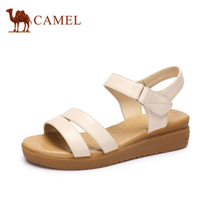 CAMEL骆驼女鞋 夏季新款女士真牛皮百搭简约仙女休闲鞋平底凉鞋女