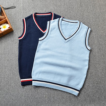 JK uniform pure cotton color middle school students and men and women shake the same style college British style sweater vest with shirt vest