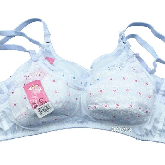 Summer girl all cotton bras, cotton bra, thin steel ringless bra, brachial breathable, middle -aged elderly bras underwear Summer girl all cotton bras, cotton bra, thin steel ringless bra, brachial breathable, middle -aged elderly bras underwear