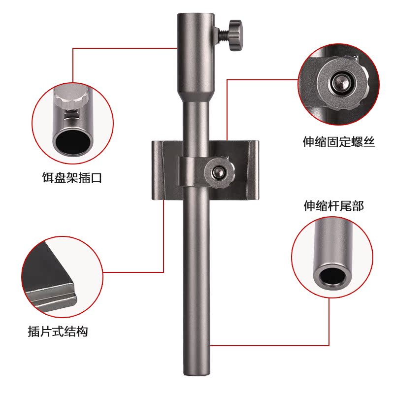 Tab钓箱配件三件套加厚铝合金超轻插片式通用钓鱼箱台钓箱炮台架产品展示图4