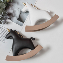 Nordic ins creative resin unicorn ornaments home room decorations childrens room bedside table simple furnishings